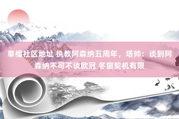 草榴社区地址 执教阿森纳五周年,塔帅:谈到阿森纳不可不谈欧冠 冬窗契机有限