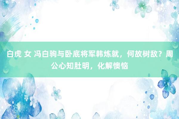 白虎 女 冯白驹与卧底将军韩炼就，何故树敌？周公心知肚明，化解懊恼