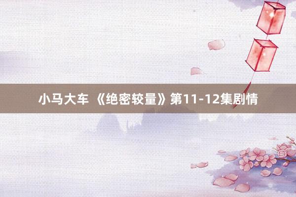 小马大车 《绝密较量》第11-12集剧情