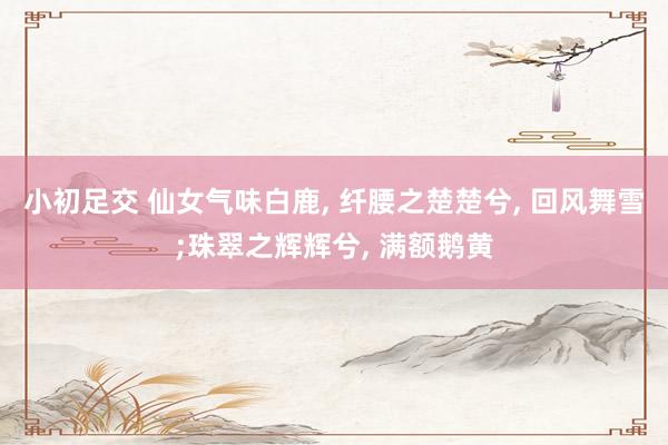 小初足交 仙女气味白鹿， 纤腰之楚楚兮， 回风舞雪;珠翠之辉辉兮， 满额鹅黄